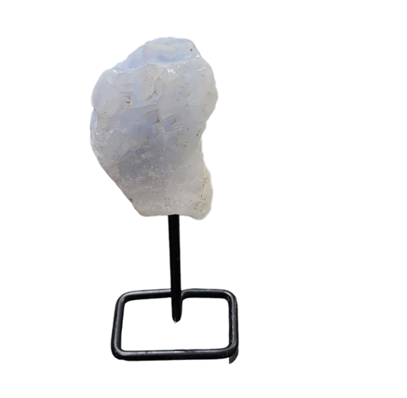 White Agate Raw Stone Stand