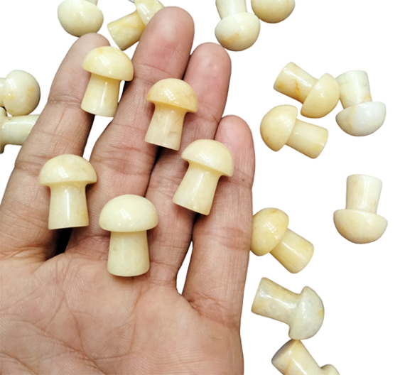Gemstone Yellow Aventurine Baby Mushroom