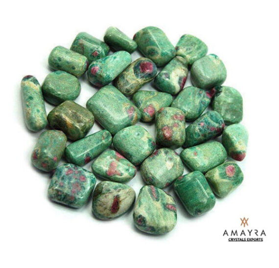 Natural Gemstone Ruby Zoisite Tumble Stone