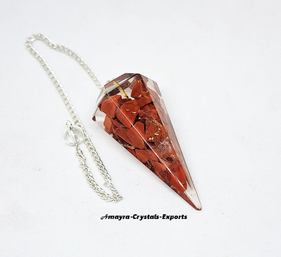 Orgonite Red Jasper Dowser Pendulum