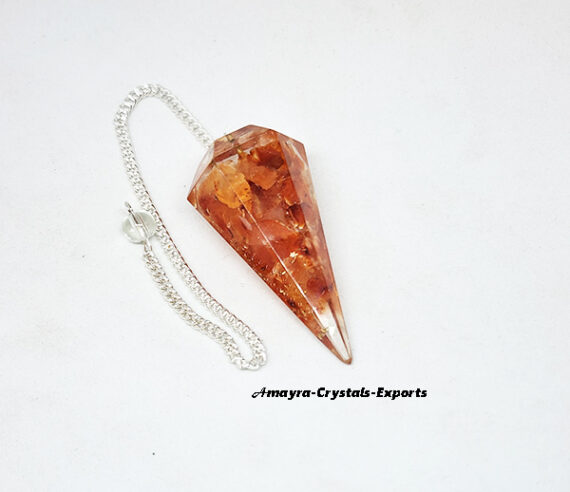 Orgonite Red Carnelian Dowsing Pendulum