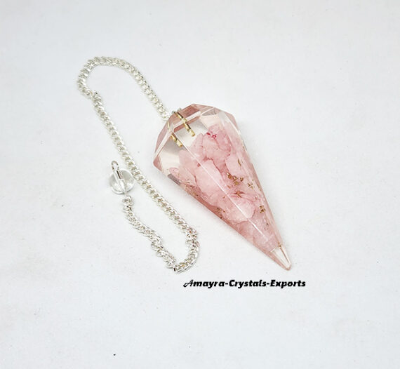 Orgonite Rose Quartz Dowsing Pendulum