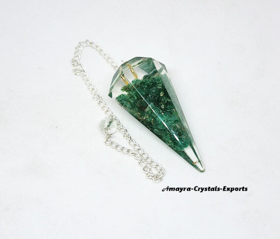 Orgonite Green Jade Dowsing Pendulum