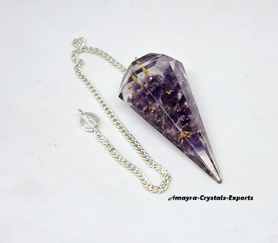 Orgonite Amethyst Dowsing Pendulum