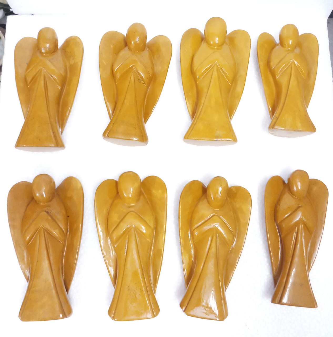 Natural Gemstone Yellow Jasper 3 Inch Angel