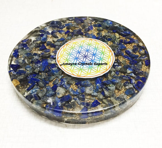 Orgone Lapis Lazuli Flower Of Life Coaster