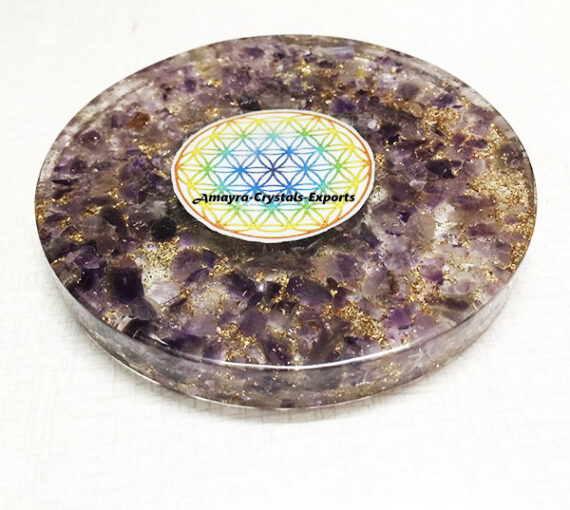 Orgone Amethyst Flower Of Life Coaster