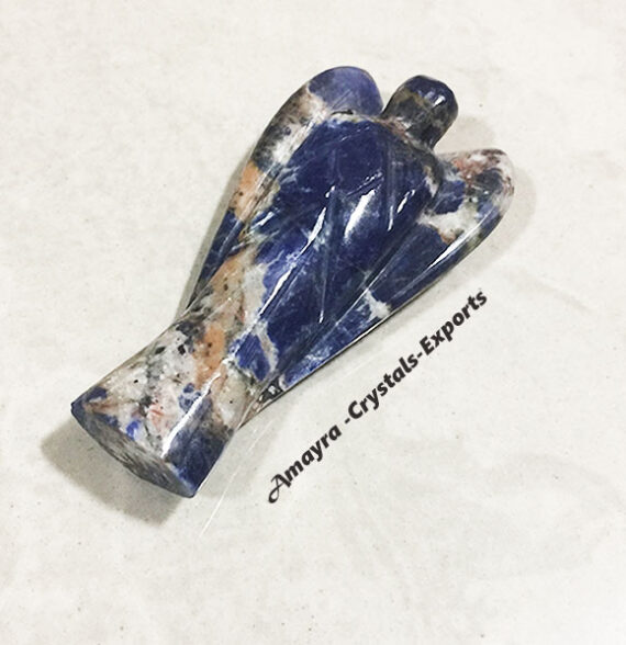 Natural Gemstone Sodalite 3 Inch Angel