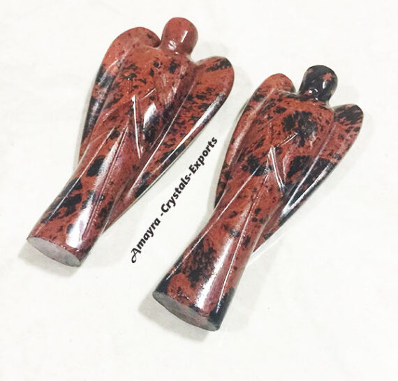 Natural Gemstone Mahagony Obsidian 3 Inch Angel