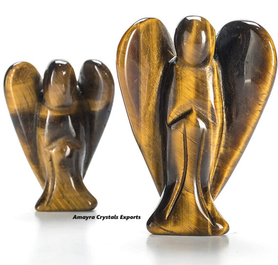 Natural Gemstone Tiger Eye 3 Inch Angel