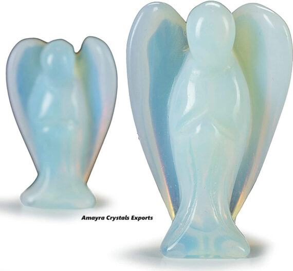 Natural Gemstone Opalite 2 Inch Angel