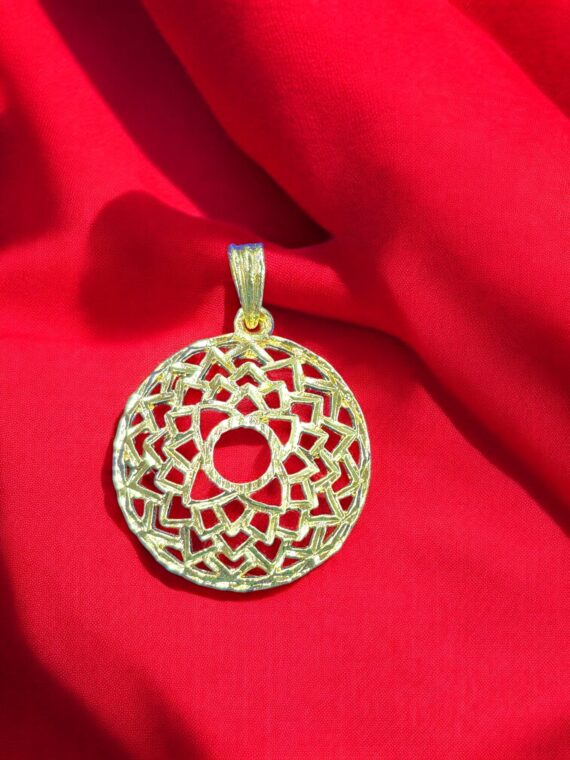 Flower Of Life Chakra Design Metal Pendant