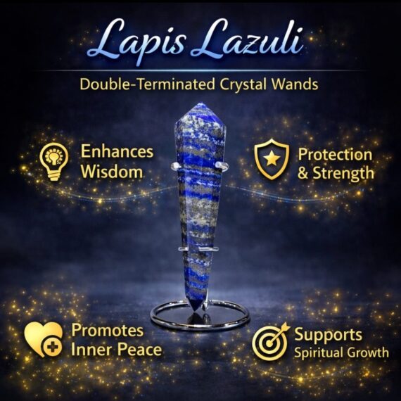 Lapis Lazuli Double Point Terminated Obelisk wand Massager