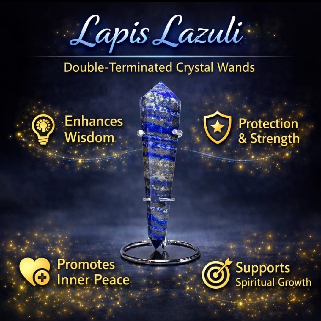 Lapis Lazuli Double Point Terminated Obelisk wand Massager