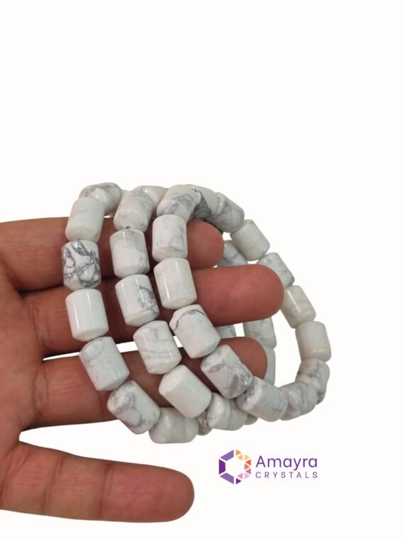 HOWLITE Barrel beads bracelets